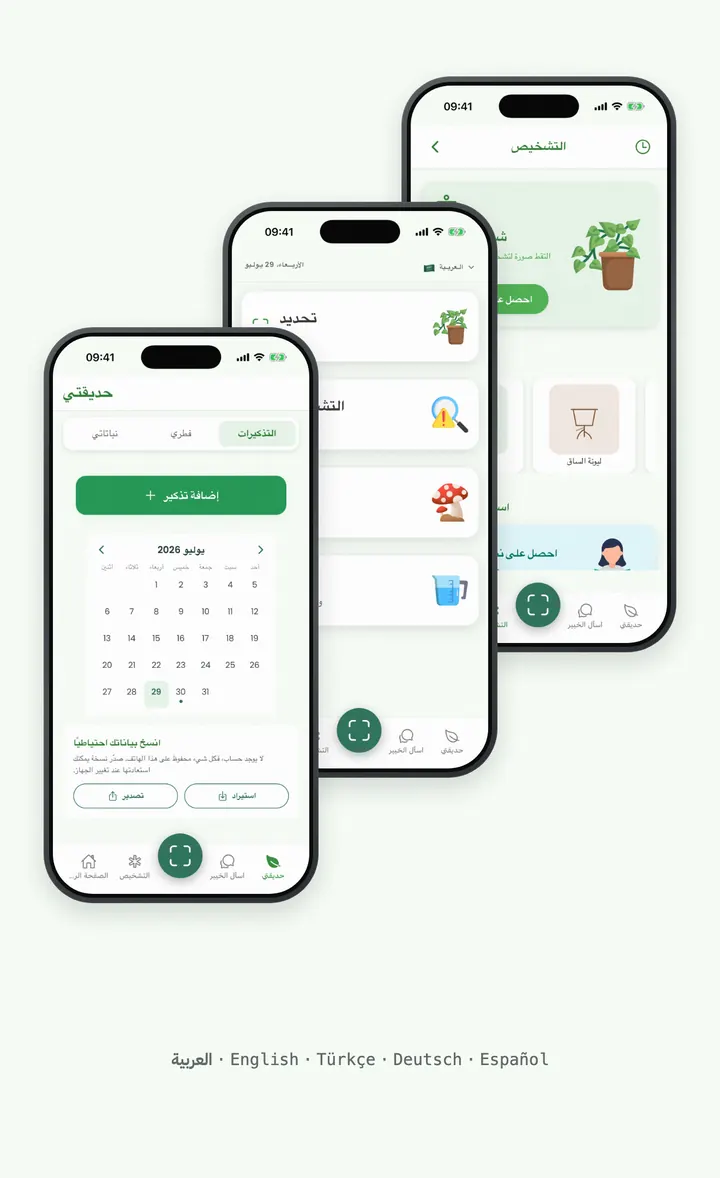 شاشات Bloomprint تُظهر أن التطبيق يعمل بلا حساب